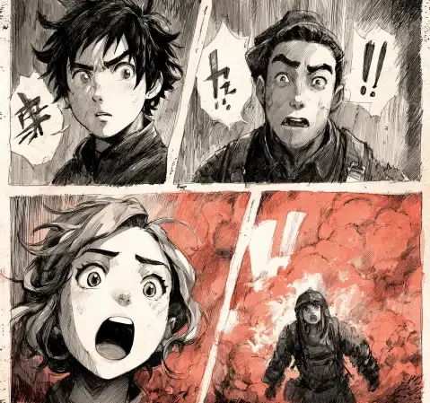 都市悬疑题材漫画条目封面，夜色街景与人物剪影