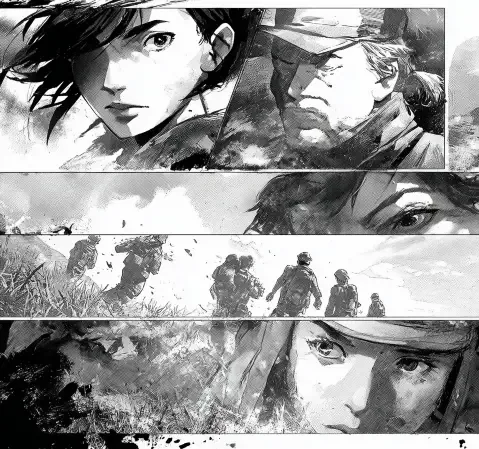 奇幻冒险题材漫画条目封面，异世界地貌与旅行者